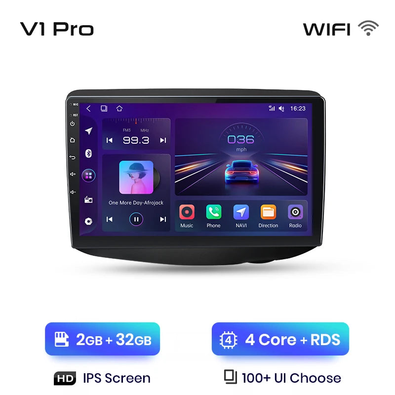Junsun V1pro Android Auto Radio for Toyota Vitz XP10 Yadditif Platz Echo 1999-2005 Carplay 4G Car Multimedia GPS 2din autoradio