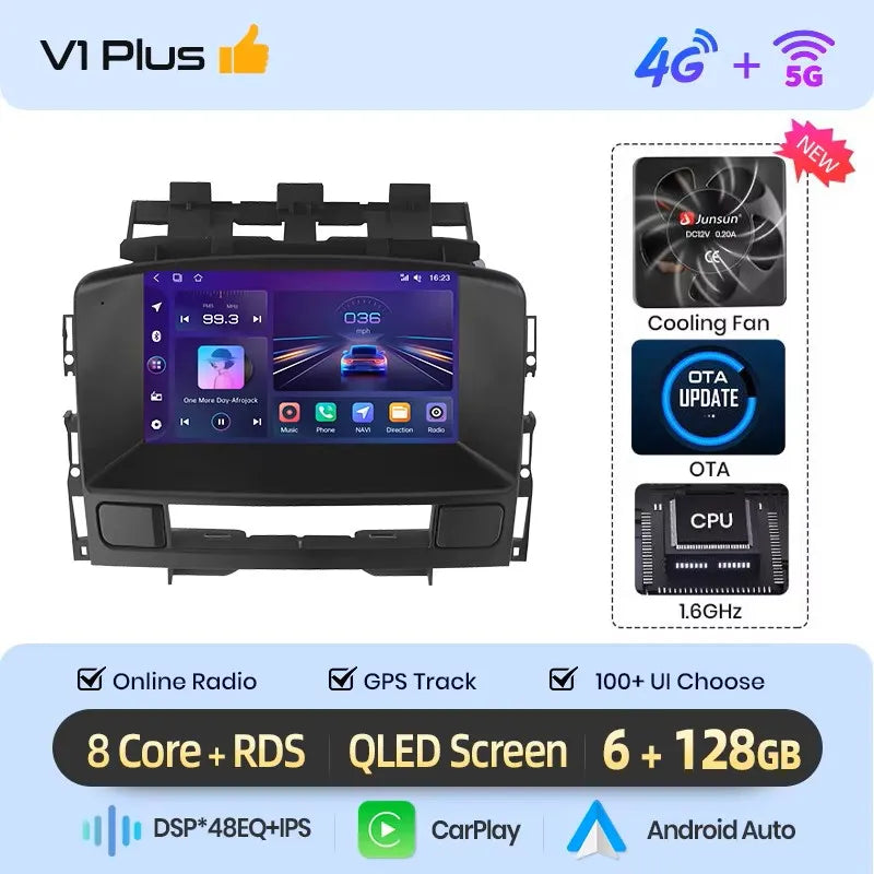 Junsun Wireless CarPlay Car Radio For Opel Astra J Vauxhall Buick Verano 2009-2013 Android Multimedia