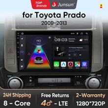 Junsun V1pro AI Voice Car Radio Android Auto Multimedia For Toyota Land Cruiser Prado 150 2009-2013 4G Carplay 2din autoradio
