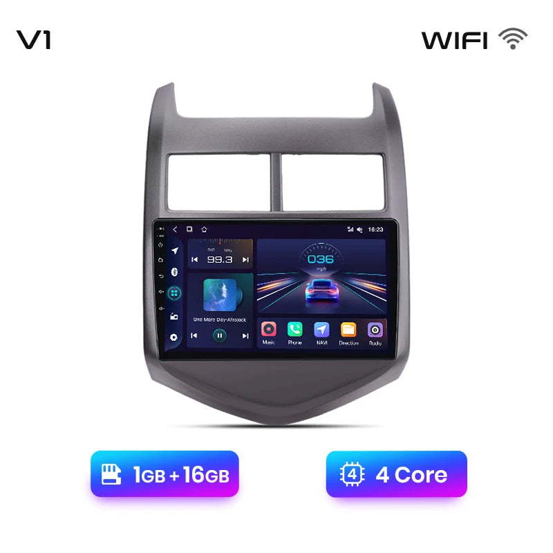 Junsun V1 Plus Car Radio For Chevrolet Aveo 2 Sonic T300 2011 - 2015 wireless CarPlay Android Auto No 2 din 2din DVD