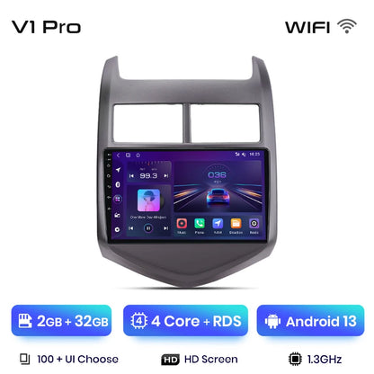 Junsun V1 Plus Car Radio For Chevrolet Aveo 2 Sonic T300 2011 - 2015 wireless CarPlay Android Auto No 2 din 2din DVD