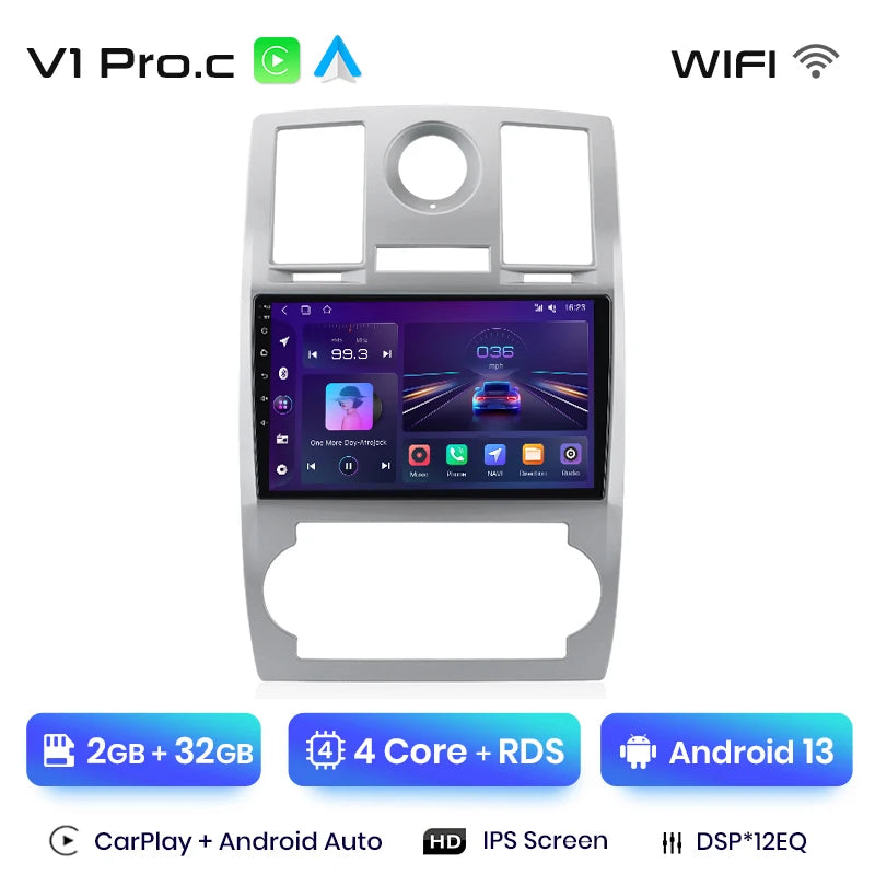 Junsun Car Radio For Chrysler 300C Aspen 2004 - 2008 wireless CarPlay Android Auto car intelligent systems No 2 din 2din DVD