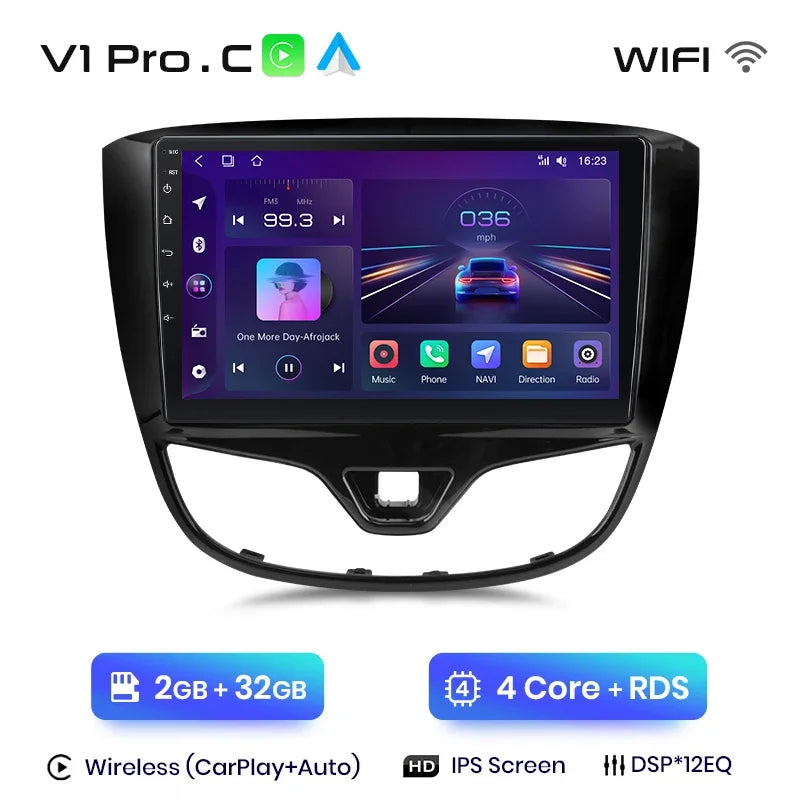Junsun Wireless CarPlay Android Auto Radio For Opel Karl 2017 2018 2019 2020 Car Intelligent Systems RDS BT WiFi 2 din