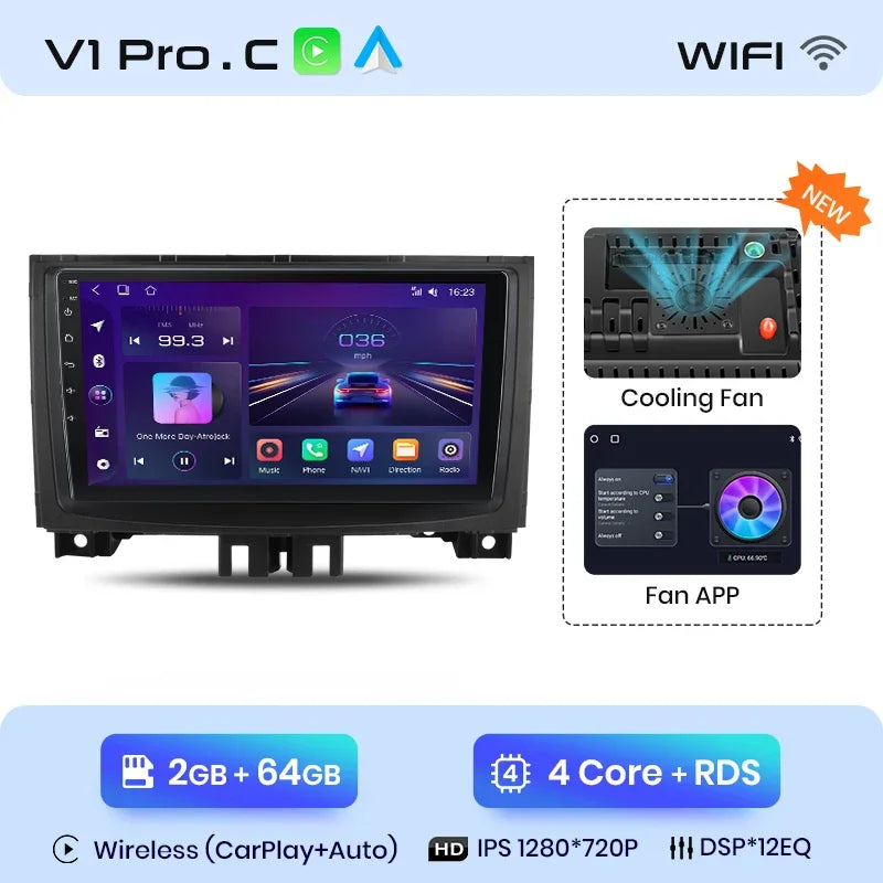 Junsun Wireless CarPlay Android Auto Radio For Mercedes-Benz Sprinter VW Crafter 2006 Car Intelligent Systems RDS BT WiFi 2 din