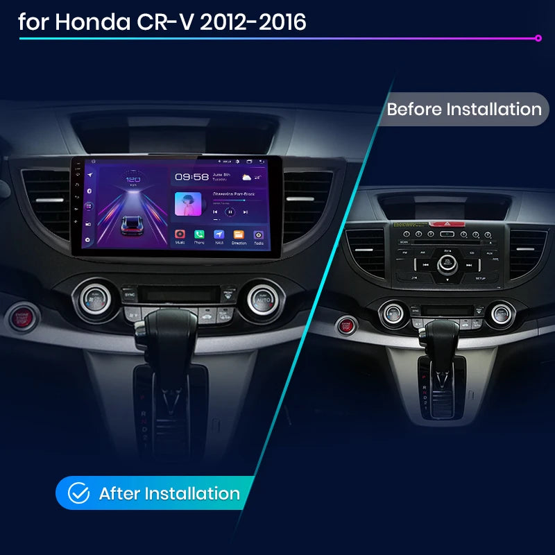 Junsun V1pro AI Voice 2 din Android Auto Radio For Honda CRV CR-V 2012-2016 Carplay Car Multimedia GPS 2din autoradio