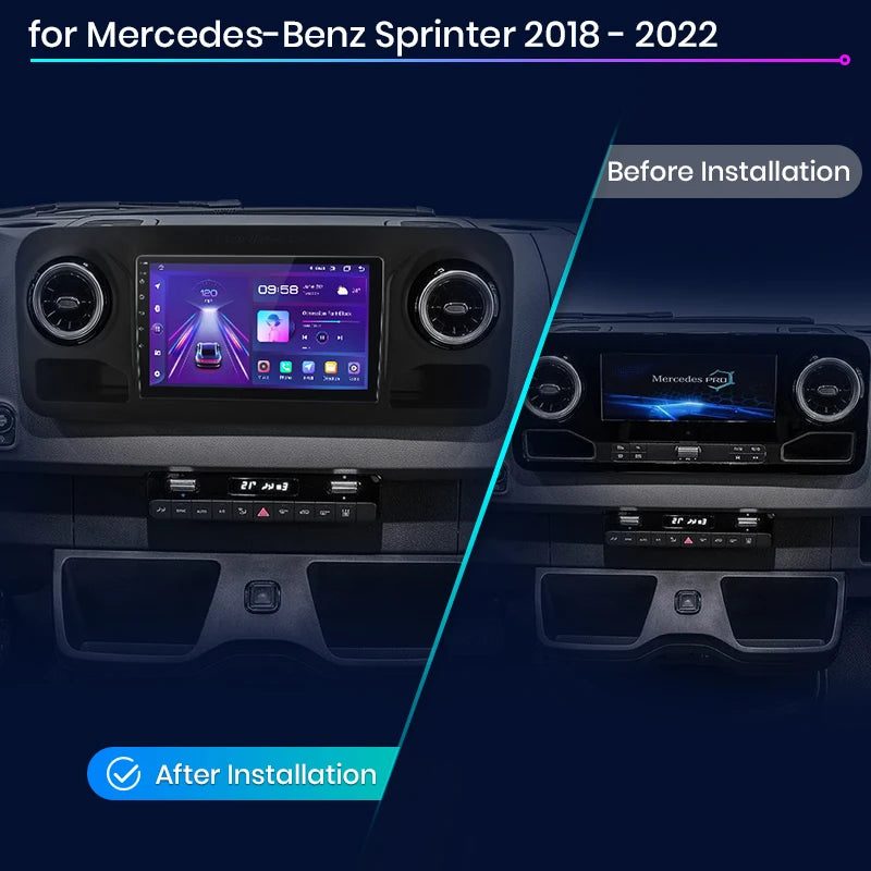 Junsun V1pro AI Voice 2 din Android Auto Radio For Mercedes-Benz Sprinter 2018-2022 Carplay Car Multimedia GPS 2din autoradio