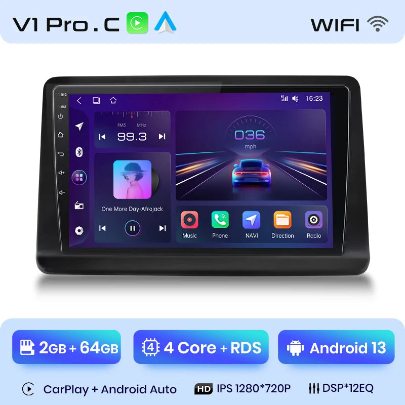 Junsun V1 Plus Car Radio For Mitsubishi Pajero 2 V20 V30 V40 1991 - 2004 wireless CarPlay Android Auto No 2 din 2din DVD