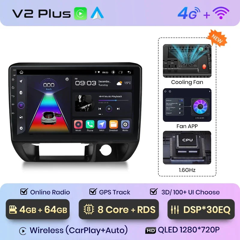 Junsun Wireless CarPlay Android Auto Radio For Suzuki Jimny 1998 1999 2000 2001-2004 Car Intelligent Systems RDS BT WiFi 2 din