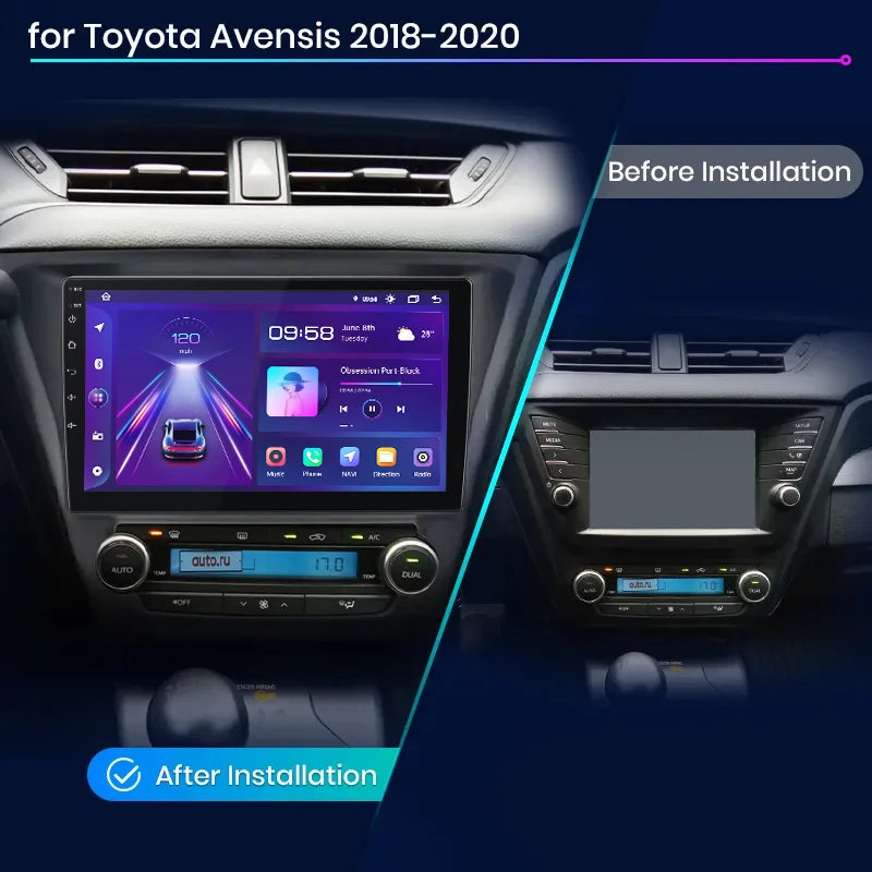 Junsun V1pro AI Voice Android Auto Radio For Toyota Avensis 2018-2020 Carplay 4G Car Multimedia GPS 2din autoradio