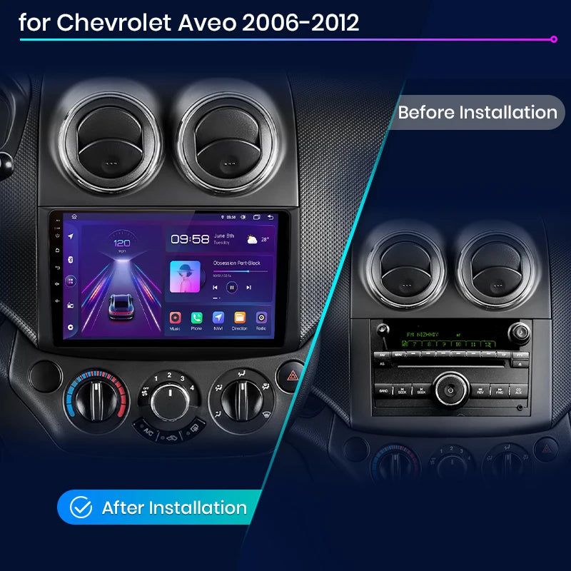 Junsun V1 Plus Car Radio For Chevrolet Aveo 2006 - 2012 wireless CarPlay Android Auto car intelligent systems No 2 din 2din DVD