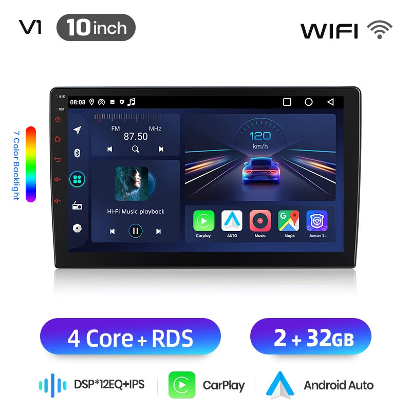 Junsun Wireless CarPlay Car Radio For Renault Master Nissan NV400 Opel Movano 2010-2021 Android Multimedia