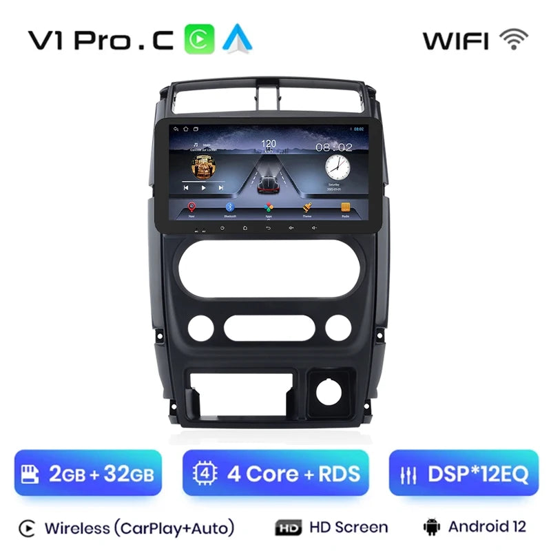 Junsun V1pro AI Voice Car Radio Android Auto Multimedia Player For Suzuki Jimny 3 2005-2019 Carplay 4G RDS 2din GPS autoradio