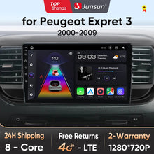 Junsun Car Radio For Peugeot Expert 3 Citroen Jumpy 3 SpaceTourer 2016 - 2021 wireless CarPlay Android Auto No 2 din 2din DVD