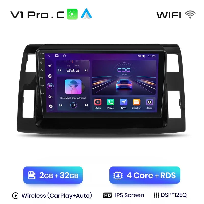 Junsun Wireless CarPlay Android Auto Radio For Toyota Previa XR50 3 III Estima 2006-2019 Car Intelligent Systems RDS BT WiFi