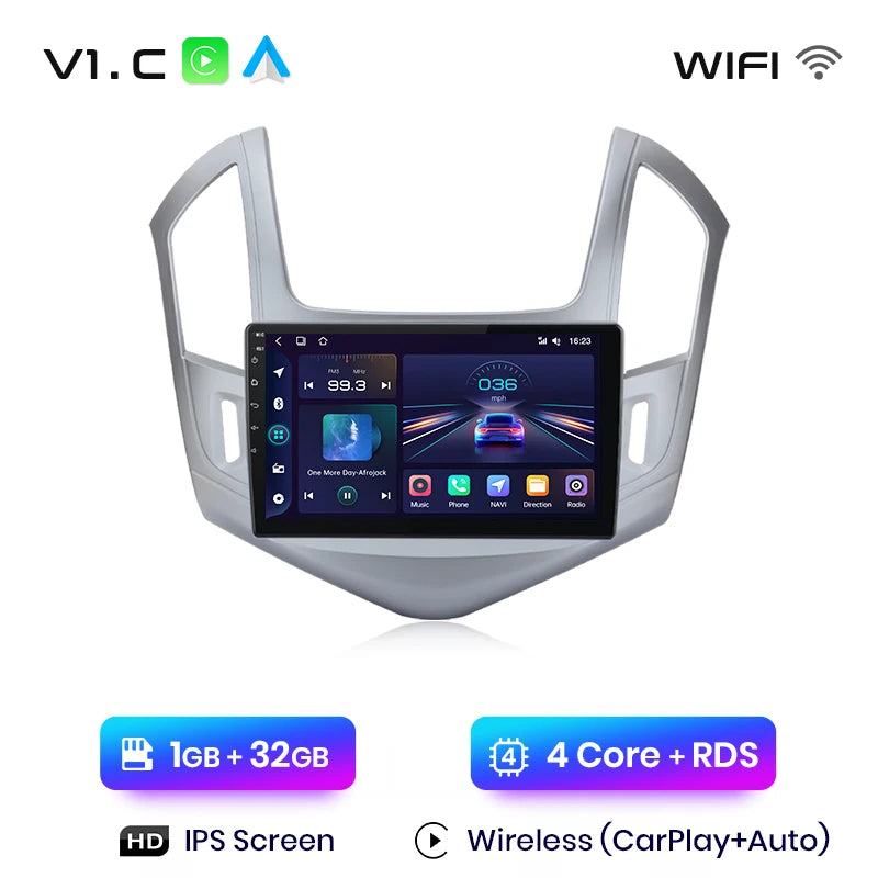 Junsun V1 AI Voice Wireless CarPlay Android Auto Radio For Chevrolet Cruze 2012-2015 4G Car Multimedia GPS 2din autoradio