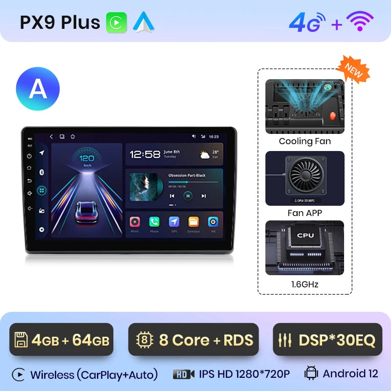 AWESAFE Wireless CarPlay Android Auto Autoradio For Fiat Ducato Peugeot Boxer 2 Citroen Jumper 2 2006 -2023