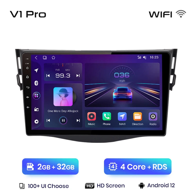 Junsun V1 AI Voice Wireless CarPlay Android Auto Radio For Toyota RAV4 RAV 4 2005-2012 2013 4G Car Multimedia GPS 2din autoradio
