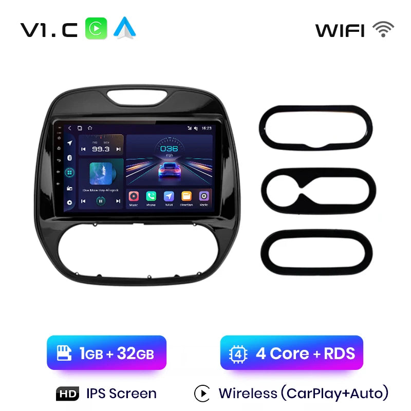 Junsun V1 AI Voice Wireless CarPlay Android Auto Radio For Renault Captur Kaptur 2016-2019 4G Car Multimedia GPS 2din autoradio