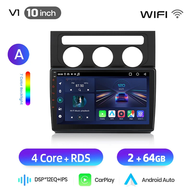Junsun Wireless CarPlay Car Radio For Volkswagen Touran 1 2003 - 2010 Android Multimedia