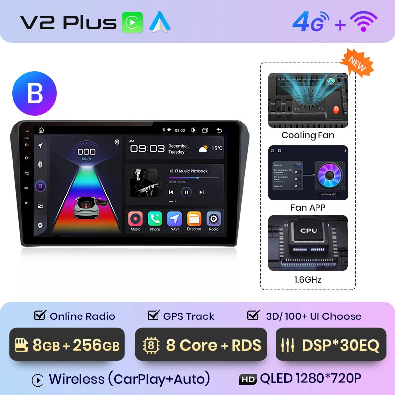 Junsun V1pro AI Voice 2 din Android Auto Radio For Toyota Avensis T25 2002 - 2008  Carplay Car Multimedia GPS 2din autoradio
