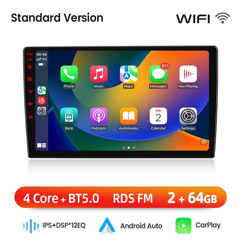 Junsun Wireless CarPlay for Apple Android Auto Car Radio GPS for Alfa Romeo Giulietta 2010-2014 Multimedia RDS 4G WiFi Screen Stereo