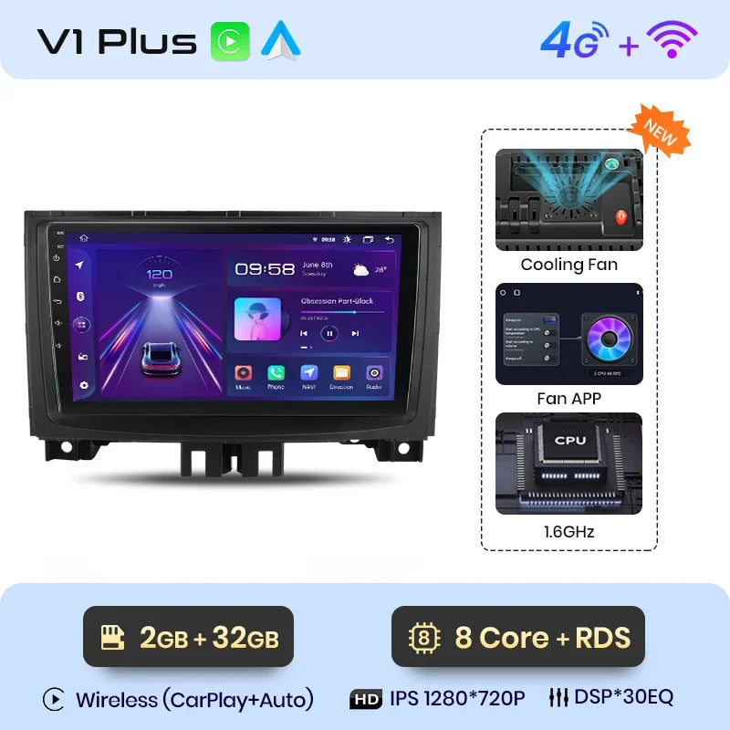 Junsun Wireless CarPlay Android Auto Radio For Mercedes-Benz Sprinter VW Crafter 2006 Car Intelligent Systems RDS BT WiFi 2 din