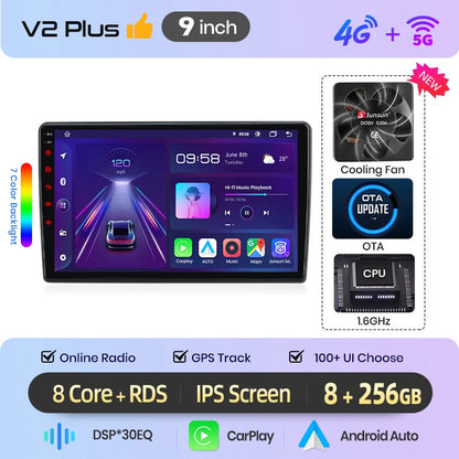 Junsun Wireless CarPlay Car Radio For VW Golf 4 Passat POLO Transport T5 Multivan Seat Jetta Android Multimedia