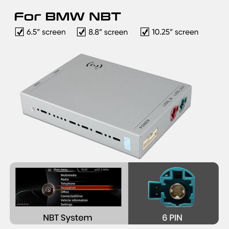 Junsun Wireless CarPlay Android For BMW NBT CIC System 1 2 3 4 5 Series X1 X3 X4 X5 F20 F21 F30 F31 F34 F10 F48 F25 F26 F10 E84 - Junsun Official Store