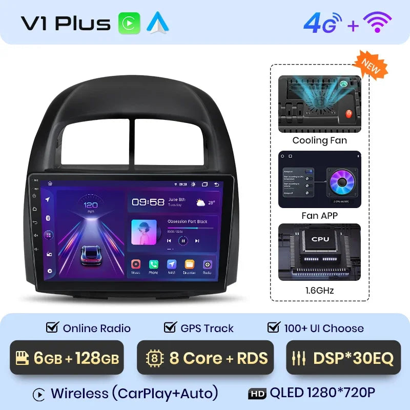 Junsun Wireless CarPlay Android Auto Radio For Toyota Passso 2006 2007 2008 2009-2011 Car Intelligent Systems RDS BT WiFi 2 din