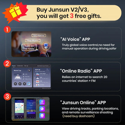 Junsun V3 Plus 2K Android 13 Wireless CarPlay Android Auto Car Intelligent Systems For Volvo S80 1998 - 2006 7870 Autoradio