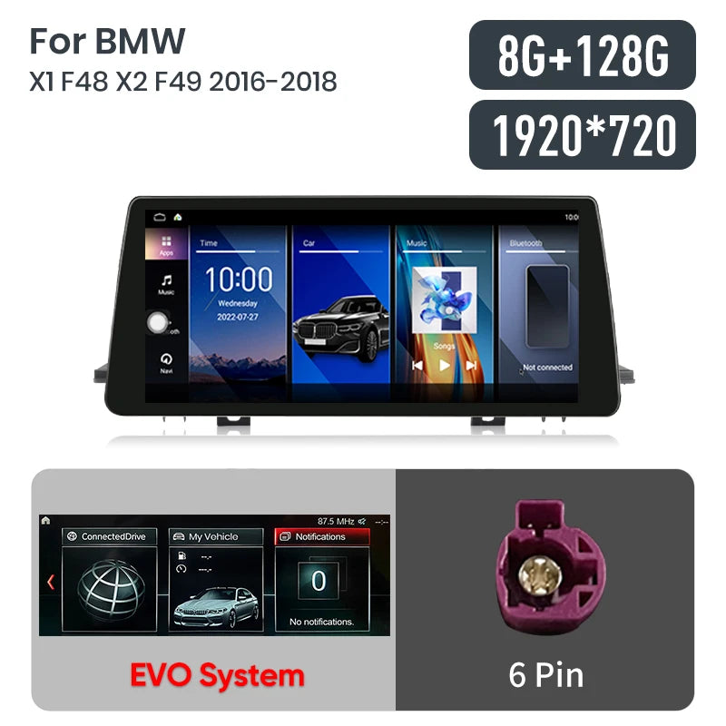 Junsun 8 Core 4G WiFi Wireless CarPlay Andorid Auto Car Radio Multimedia For BMW X1 F48 X2 F49 2013-2020 Car Intelligent Systems