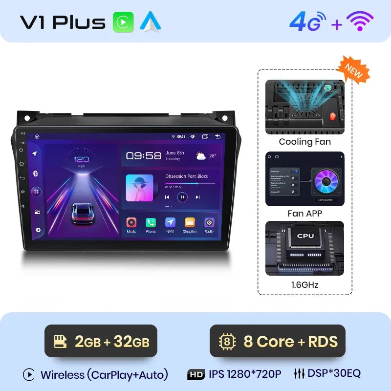 Junsun Wireless CarPlay Android Auto Radio For Suzuki Alto 2009 2010 2011 2012 -2016 Car Intelligent Systems RDS BT WiFi 2 din
