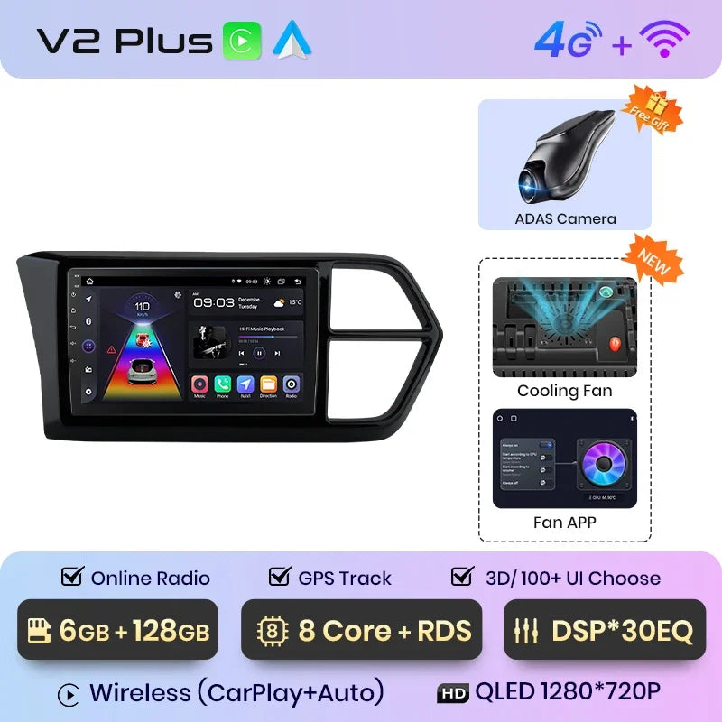 Junsun Wireless CarPlay Android Auto Radio For VOLKSWAGEN JETTA VS5 2019+ Car Intelligent Systems RDS BT WiFi 2 din