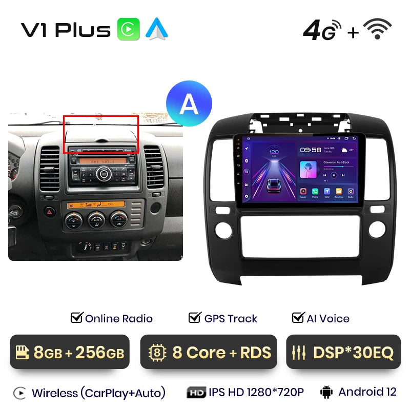 Junsun V1pro AI Voice 2 din Android Auto Radio For Nissan NAVARA 2006-2012 Carplay 4G Car Multimedia GPS 2din autoradio
