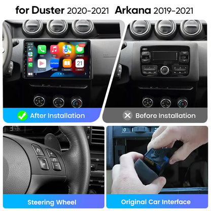 Junsun eSIM Android 14 Wireless CarPlay Android Radio For Duster 2020-2021 For Arkana 2019-2021Autoradio Stereo auto accessories