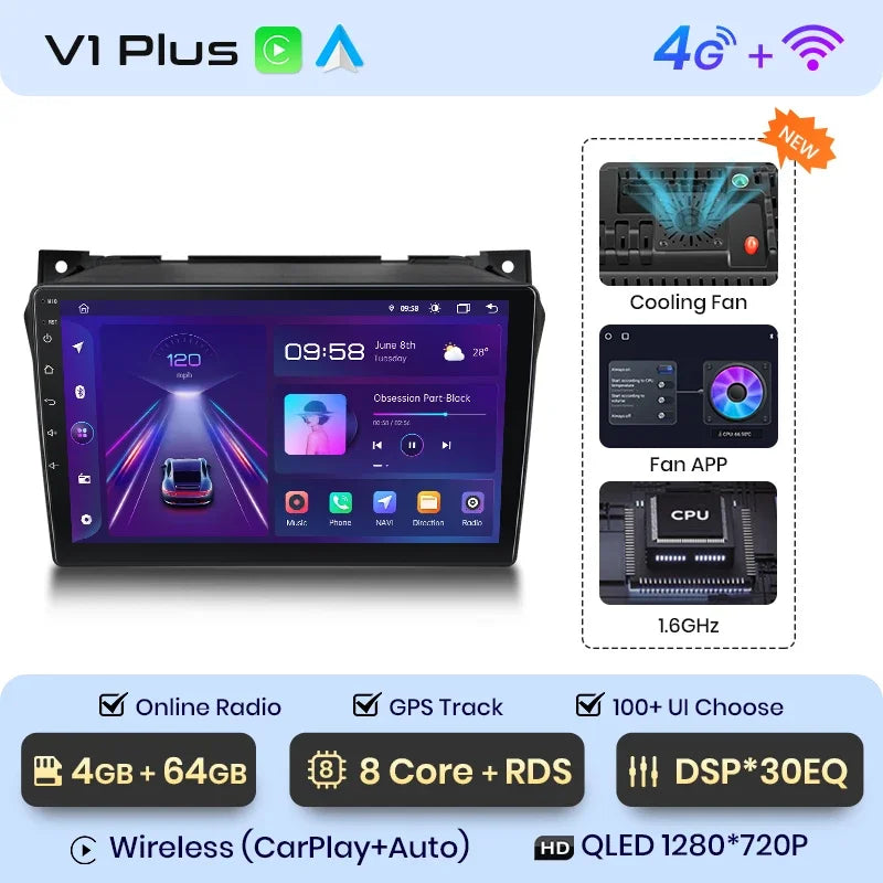 Junsun Wireless CarPlay Android Auto Radio For Suzuki Alto 2009 2010 2011 2012 -2016 Car Intelligent Systems RDS BT WiFi 2 din