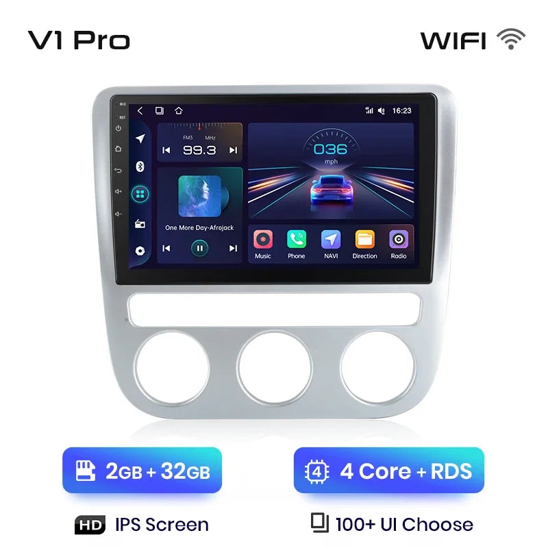 Junsun Wireless CarPlay Android Auto Radio For VOLKSWAGEN SCIROCCO 2009 2010-2014 Car Intelligent Systems RDS BT WiFi 2 din