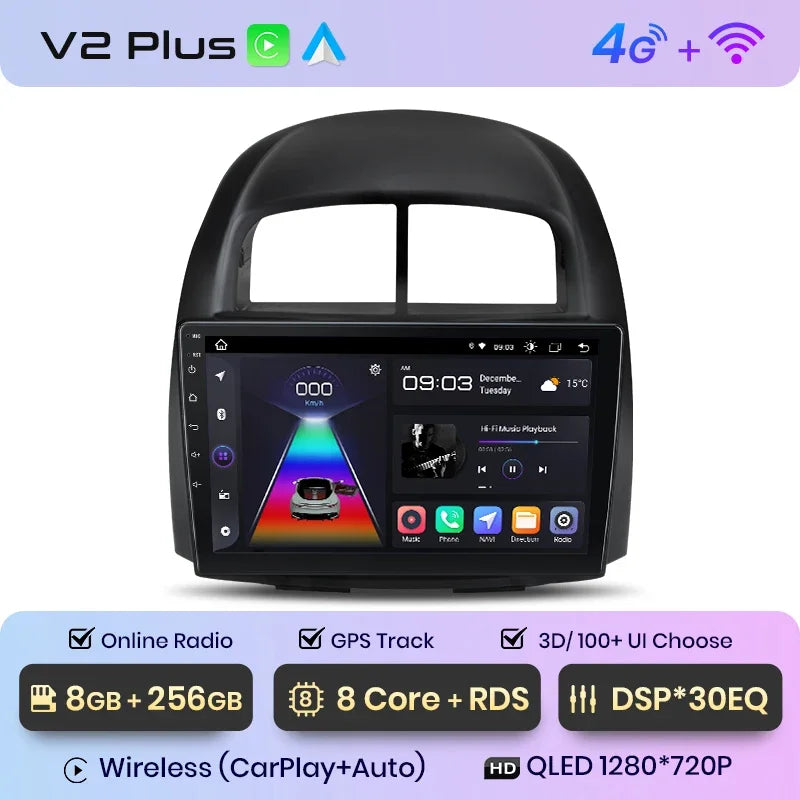 Junsun Wireless CarPlay Android Auto Radio For Toyota Passso 2006 2007 2008 2009-2011 Car Intelligent Systems RDS BT WiFi 2 din