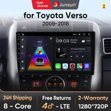Junsun V1 AI Voice Wireless CarPlay Android Auto Radio for Toyota Verso R20 2009 - 2018 4G Car Multimedia GPS 2din autoradio
