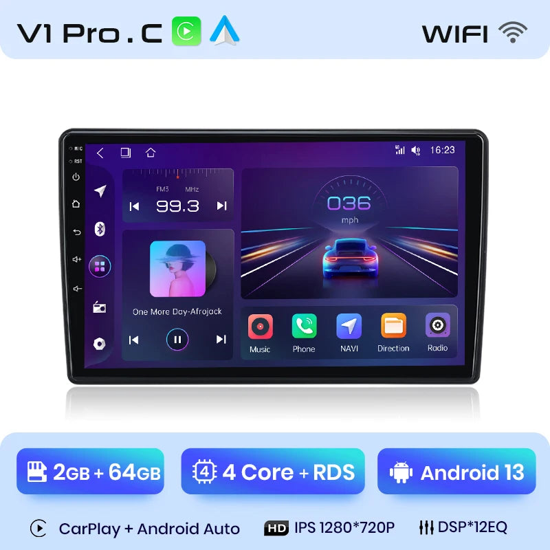 Junsun V1 Plus Car Radio For Skoda Fabia 2 2007 - 2014 wireless CarPlay Android Auto car intelligent systems No 2 din 2din DVD