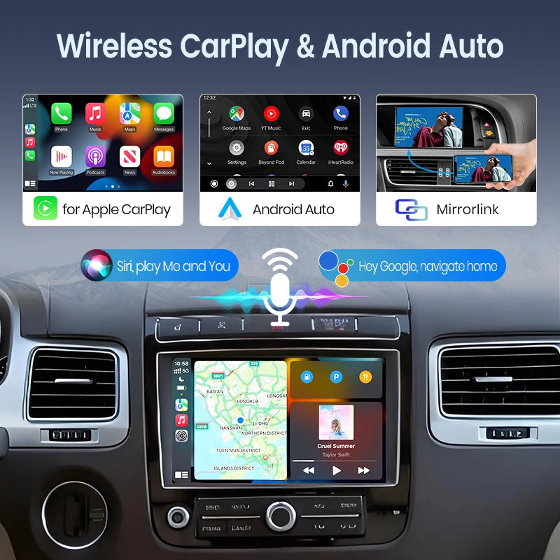 Junsun Wireless CarPlay Car Radio For Volkswagen Touareg RNS850 2010-2018 Android Multimedia