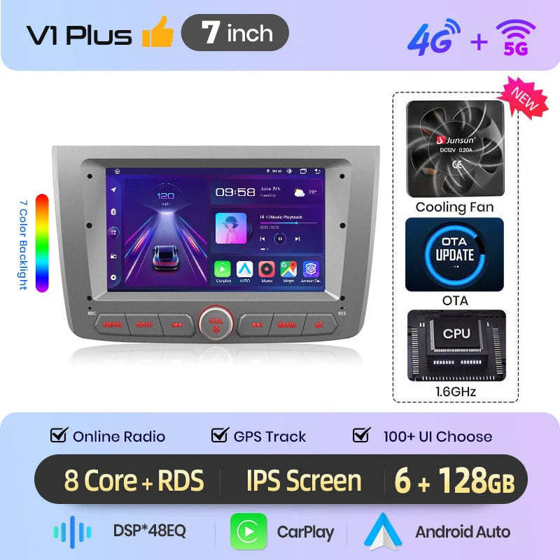 Junsun Wireless CarPlay Car Radio For Alfa Romeo Mito 2008 2009 2010-2012 Android Multimedia