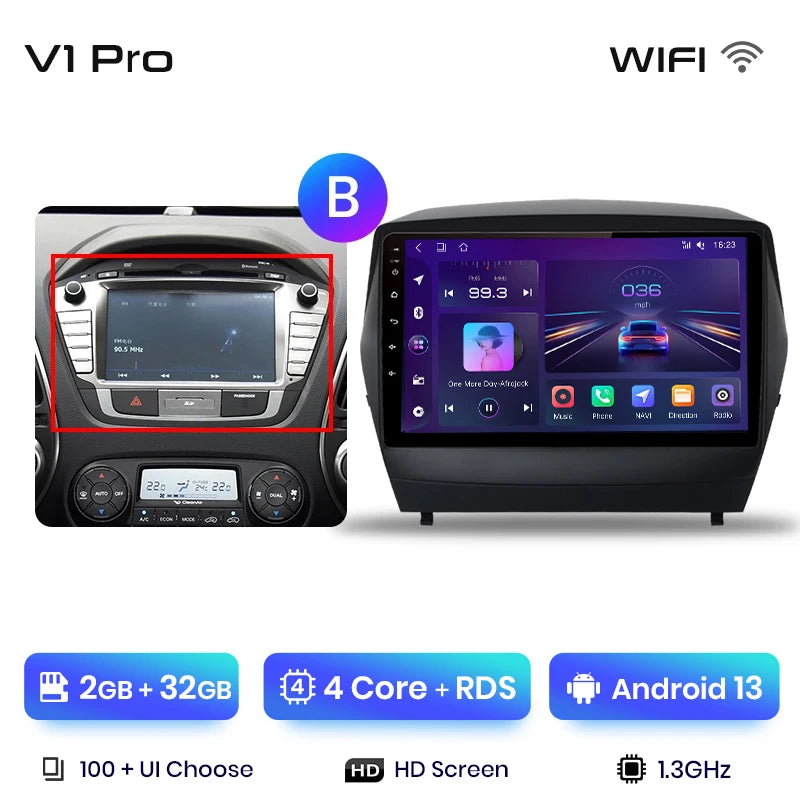 Junsun Car Radio For Hyundai Tucson 2 ix35 2009 - 2015 wireless CarPlay Android Auto car intelligent systems No 2 din 2din DVD