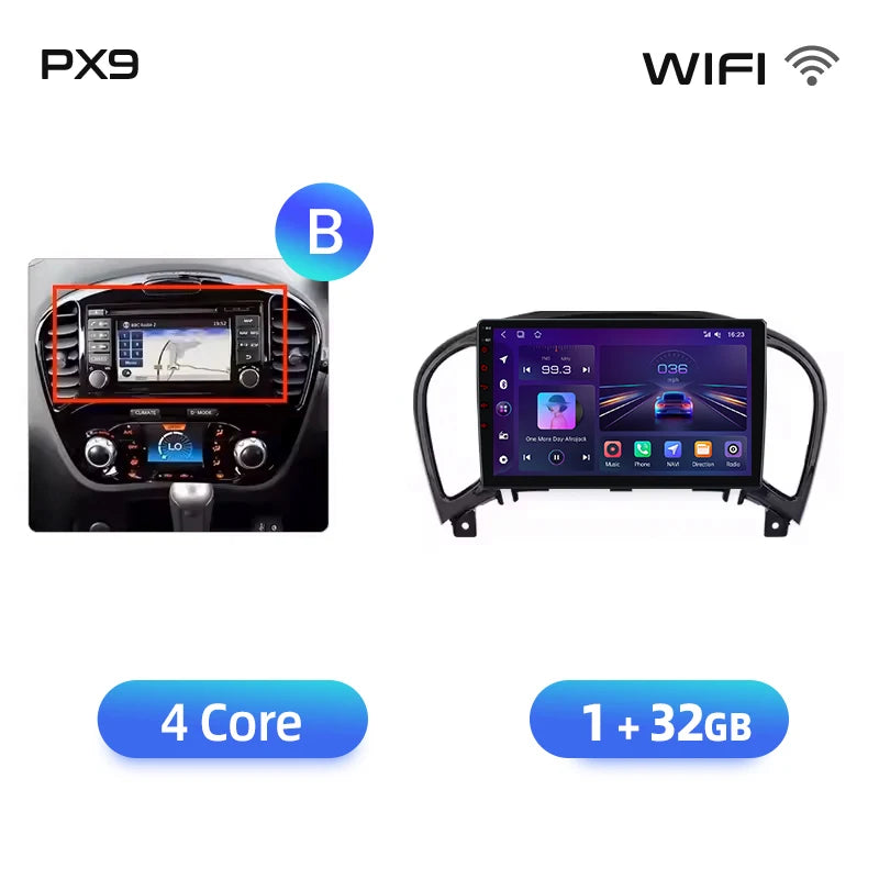 AWESAFE PX9 Car Radio Autoradio for Nissan Juke YF15 2010-2014  Wireless Carplay Screen Android Auto Stereo GPS Navi FM RDS BT