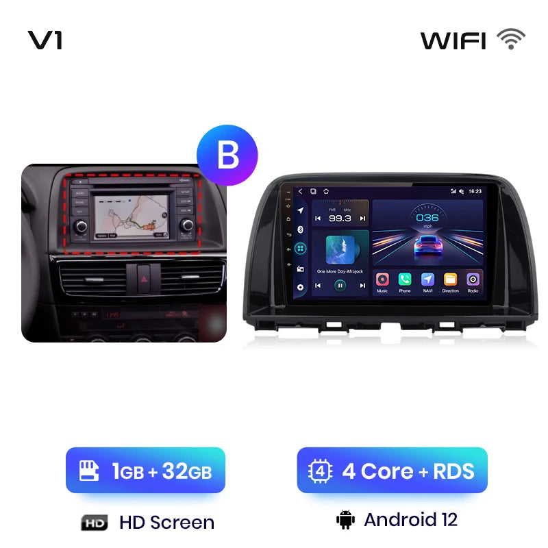 Junsun V1pro AI Voice 2 din Android Auto Radio For Mazda CX-5 2012-2015  Carplay 4G Car Multimedia GPS 2din autoradio