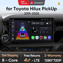 Junsun V1 Plus Car Radio For Toyota Hilux PickUp AN120 2015 - 2020 wireless CarPlay Android Auto No 2 din 2din DVD