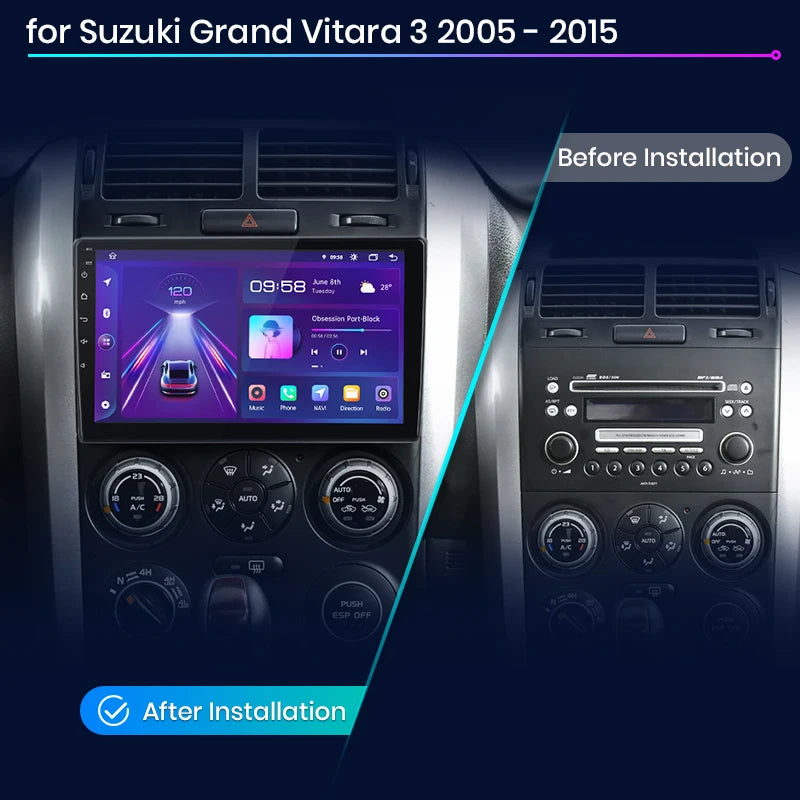 Junsun Car Radio For Suzuki Grand Vitara 3 2005 - 2015 wireless CarPlay Android Auto car intelligent systems No 2 din 2din DVD