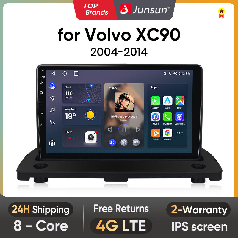 Junsun AI Voice 2 din Android Auto Radio dla Volvo XC90 2004-2014 Carplay 4G Car Multimedia GPS 2din autoradio