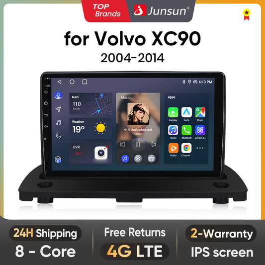 Junsun AI Voice 2 din Android Auto Radio dla Volvo XC90 2004-2014 Carplay 4G Car Multimedia GPS 2din autoradio