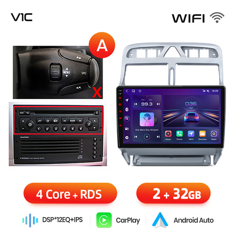 Junsun AI voice 4G LTE wireless CarPlay Android Auto Radio For Peugeot 307 307CC 307SW 2002 - 2013 Car Intelligent Systems Multimedia player Stereo RDS BT 2 din autoradio GPS Navi screen